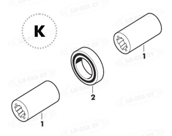 MF - 600-sarja - etuakselinosat 4wd - kardaani