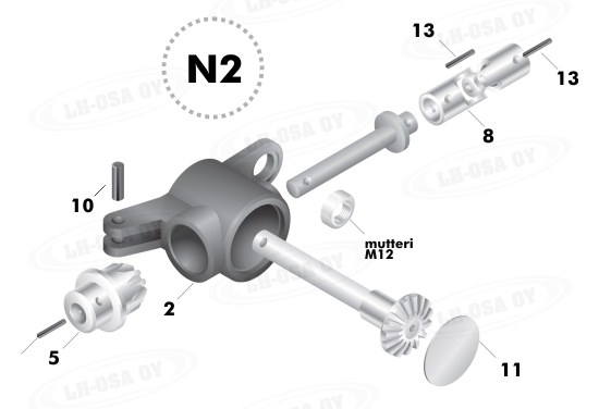 MF - 600-sarja - hydrauliikka ja nostolaite - nostovarren kotelo