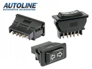 Keinukytkin, (on)-off-(on), esim. ikkunannostimet, 12/24V