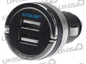 USB AUTOLATURI 2XUSB-PAIKKAA 12/24V 4A