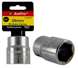 Hylsy, kirkas 3/4", 19 mm 6pt
