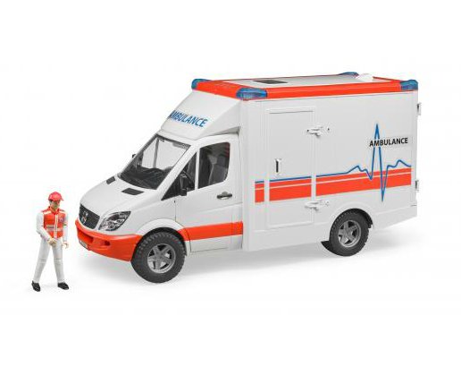 Bruder Mercedes Benz Sprinter ambulanssi + kuski