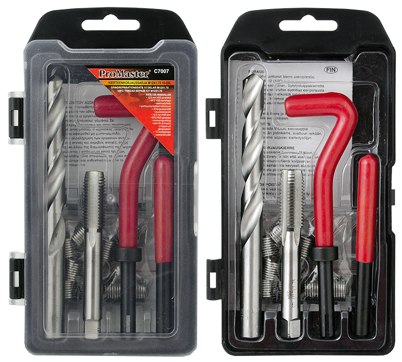 Kierteenkorjaussarja M12 x 1,75, 15-os.