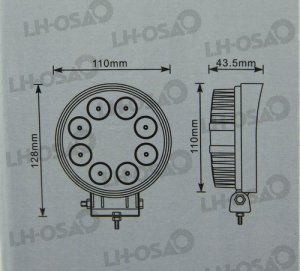 TYÖVALO LED PYÖREÄ 12/24V