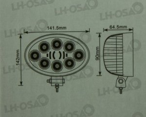 TYÖVALO LED OVAALI 12/24V