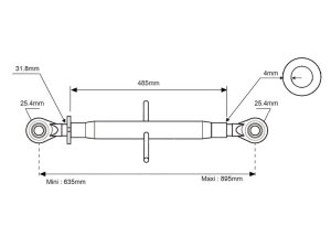 TYÖNTÖVARSI, 25/25 mm (vahva)
