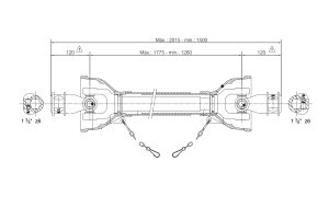 NIVELAKSELI A6, 1 3/8" 6-uraa molemmat päät