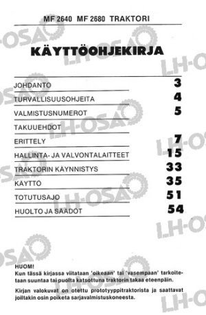 KÄYTTÖOHJEKIRJA MF2640/2680
