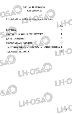 KÄYTTÖOHJEKIRJA MF188