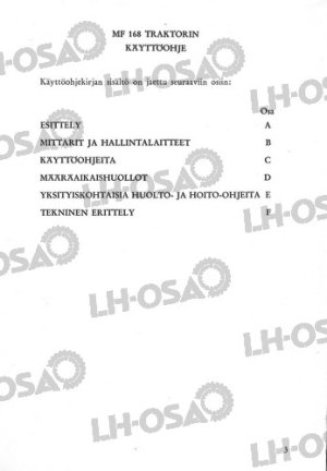 KÄYTTÖOHJEKIRJA MF168