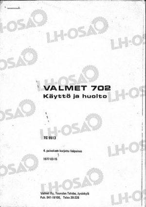 K&Auml;YTT&Ouml;OHJEKIRJA VALMET702