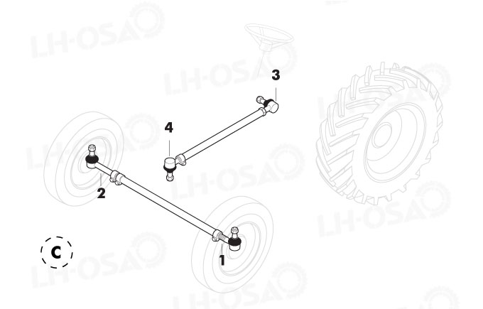 Case IH 2WD - raidetangot - räjäytyskuva