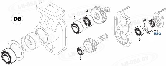 MF - 1000-sarja - etuakselinosat 4wd - pudotuslaatikko