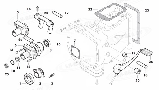 MF - 200-sarja - Kytkimenosat