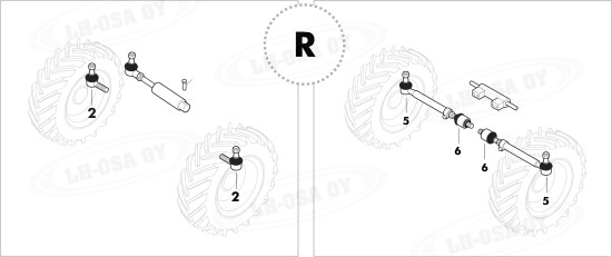 MF - 3000-sarja - etuakselinosat 4wd - raidetangot