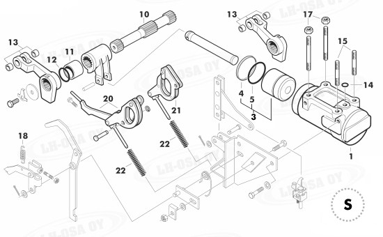 MF - 300-sarja - Hydrauliikka ja nostolaite - nostolaitteen sylinteri