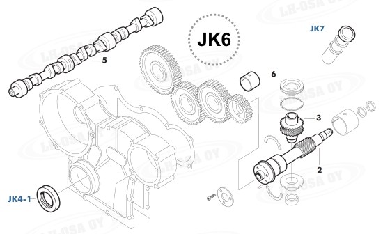 MF - 300-sarja - Moottorinosat - 6 syl.jakop&auml;&auml;nkoppa