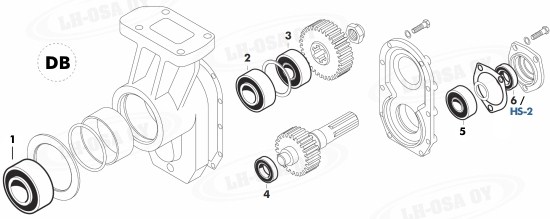 MF - 600-sarja - etuakselinosat 4wd - pudotuslaatikko