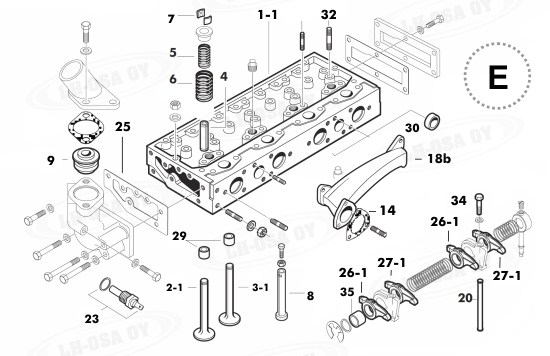 MF - 600-sarja - moottorinosat - 4sylinteriä