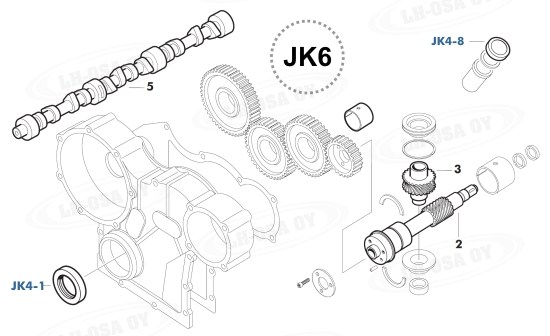 MF - 600-sarja - Moottorinosat - 6 syl.jakopäänkoppa