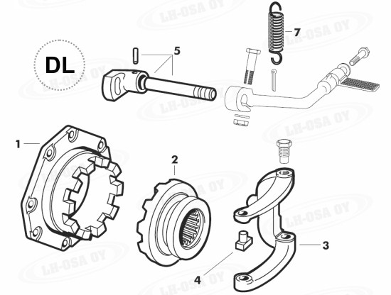 MF - Ennen 100-sarjaa - Vetopyörästö - Tasauspyörästönlukko