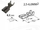 Liitin 6,3 mm, naaras