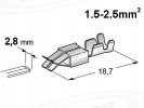 Liitin 2,8 mm, timer