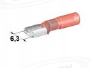 Kutisteliitin naaras 6,3 mm, punainen